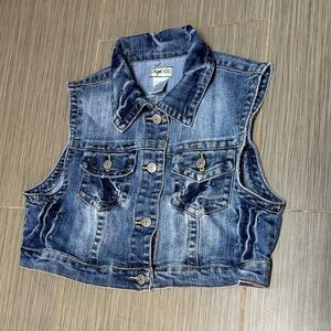 Angel Kiss Blue Denim Kids Vest